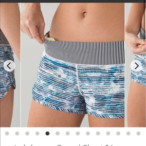 Lululemon speed short, blue belle, size 4